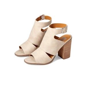 DV By Dolce Vita Babylon Sandal Shoe Stone (Ivory) Women 8.5 Stacked Heel NEW